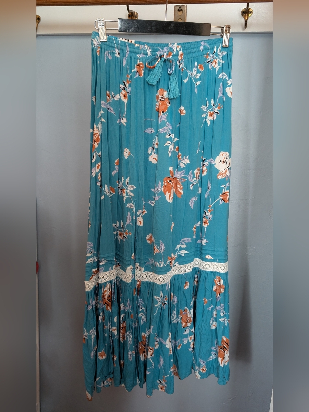 Kivari Blue Turquoise Florence Maxi Skirt